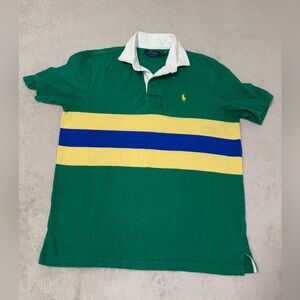 🔥Polo Ralph Lauren Men's M Club Classic Fit Mesh Short Sleeve T -Shirt Green